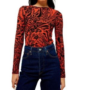 Topshop // Paisley Stretch Shirt